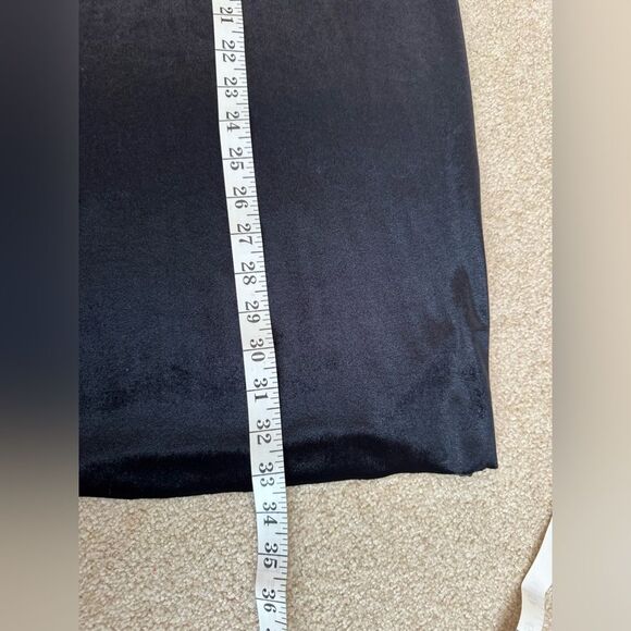 NWOT Zara Collection Black Velvet Straight Dress - Picture 6 of 6